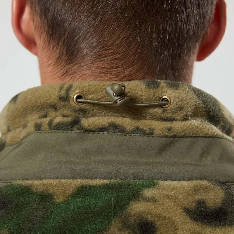 Chaqueta de combate táctica de forro polar para hombre, abrigo de trabajo de camuflaje, suaves y cálidas prendas de vestir, cortavientos de Camping, Airsoft - imagen 4