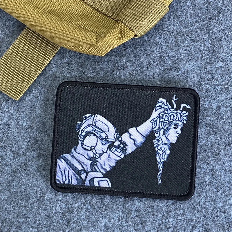 "Perseus, Roll de cabezas" insignias de moral táctica militar brazaletes de gancho y bucle mochila ropa accesorios decorativos pegatinas - imagen 4