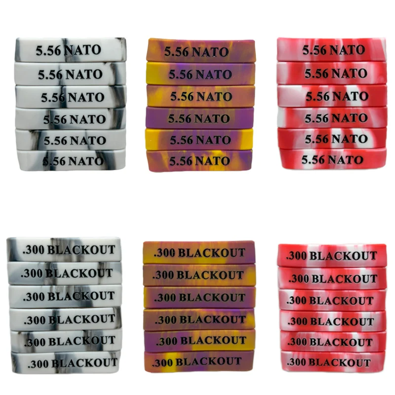Banda de marcado de revistas para 300 Blackout 5,56 Nato, anillo de goma elástico Mag, varios colores, accesorios de caza para Rifle Airsoft, 6 uds. - imagen 3