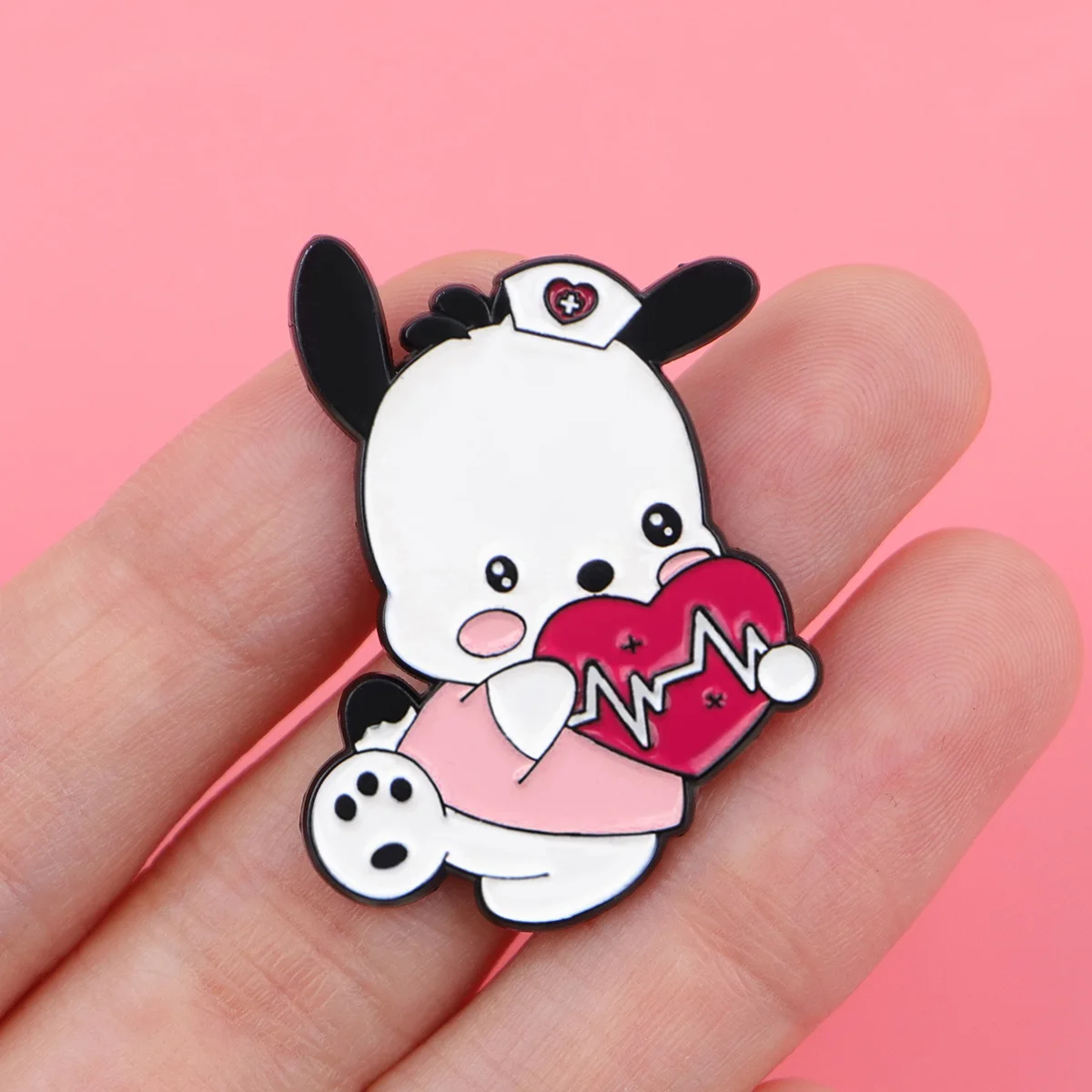5 uds lindo perro esmalte Pins dibujos animados Anime broche conjunto Metal solapa Pin insignia mochila accesorios joyería regalos para niñas - imagen 2