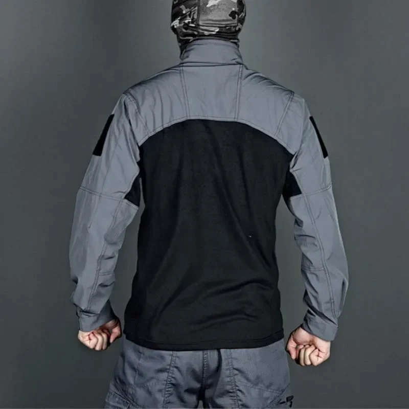 Camisas de entrenamiento con cremallera 1/4, camisetas Ripstops para hombre, camisetas ultraligeras y transpirables para senderismo al aire libre, camisetas, jersey de entrenamiento - imagen 4