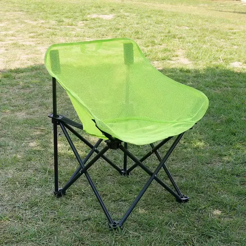 Silla de luna al aire libre, silla plegable para acampar, silla portátil con respaldo perezoso, silla plegable de aluminio ligero - imagen 2