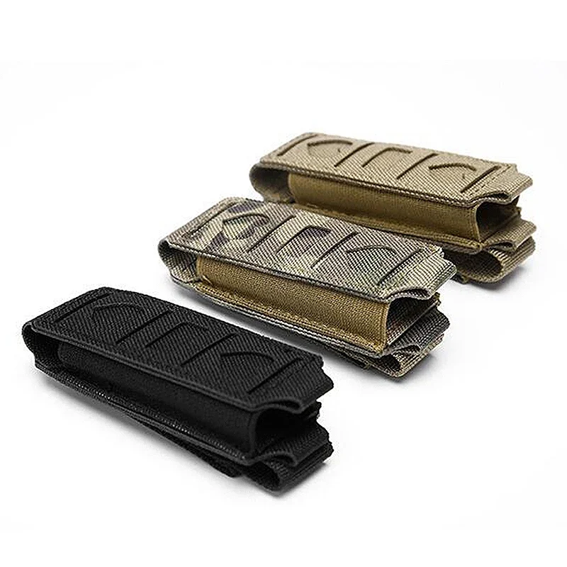 Bolsa táctica MOLLE para revistas individual de 9mm, funda para revistas con tapa abierta, bolsa para revistas de pistola, caja, bolsa de herramientas para cinturón - imagen 2