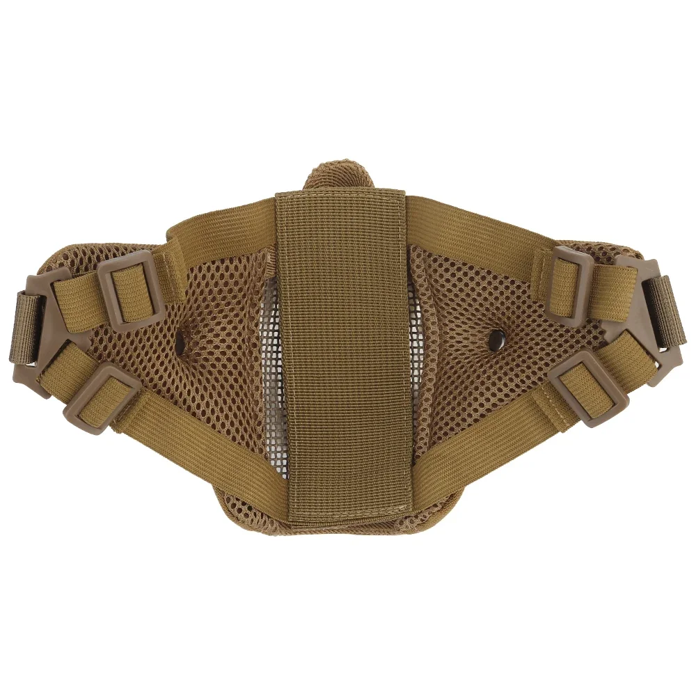 Equipo de Paintball, máscara táctica de media cara, diseño de doble capa, máscara de malla de acero de cara inferior, accesorios de fiesta de Cosplay para hombres - imagen 5