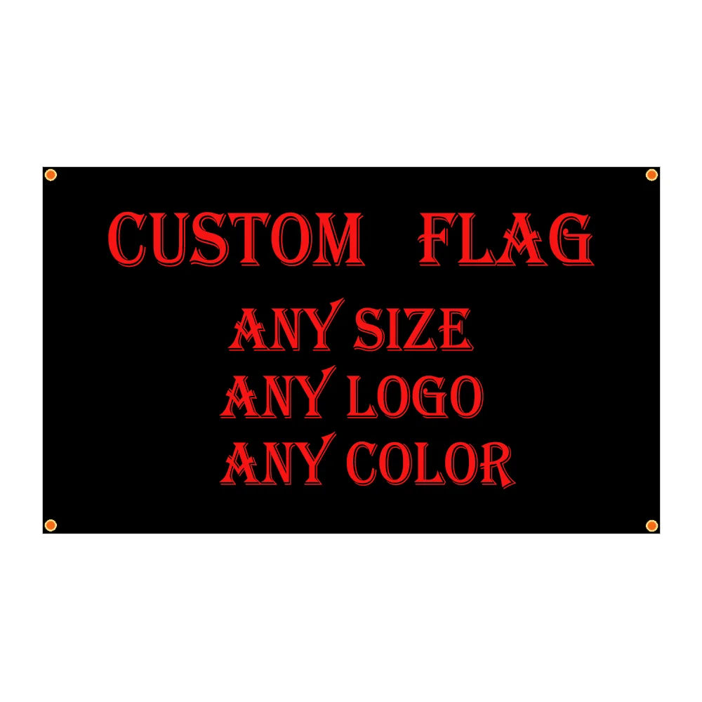 Bandera impresa personalizada en poliéster con ojales de latón