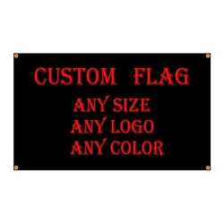 Bandera impresa personalizada en poliéster con ojales de latón