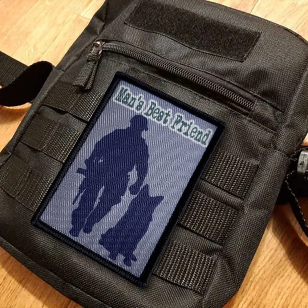 Parches de Meme K9 para mejor amigo de hombre, parche de gancho y bucle, brazalete moral, insignia de moral del ejército militar, pegatinas tácticas para mochila - imagen 3