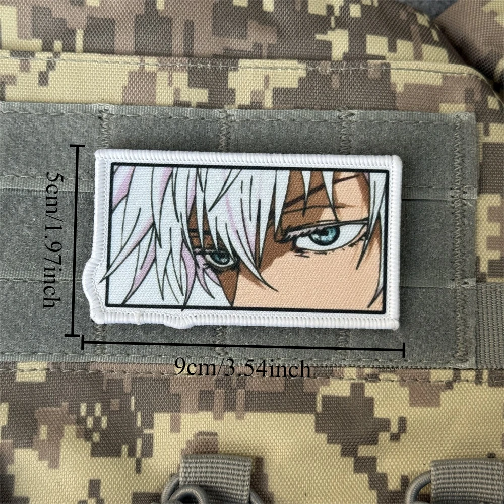 Parche de ojos de Anime Satoru Gojo, moral táctica, apliques personalizados, parches de gancho y bucle impresos para ropa, pegatina de equipo militar - imagen 2