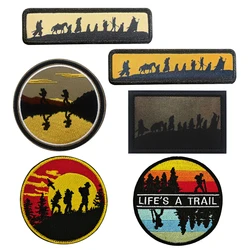 Parche de viaje de aventura, insignia bordada con gancho para mochila, maleta, equipo de viaje, emblema de viaje de aventura