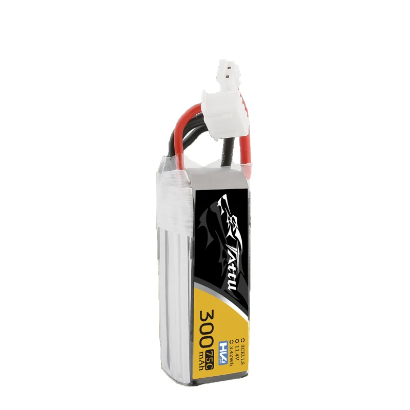 TATTU-batería Lipo de 300mAh para helicóptero RC, cuadricóptero FPV, piezas de Dron de carreras, batería recargable de 11,4 V con PH2.0, 75C, 3S, 11,4 V - imagen 3