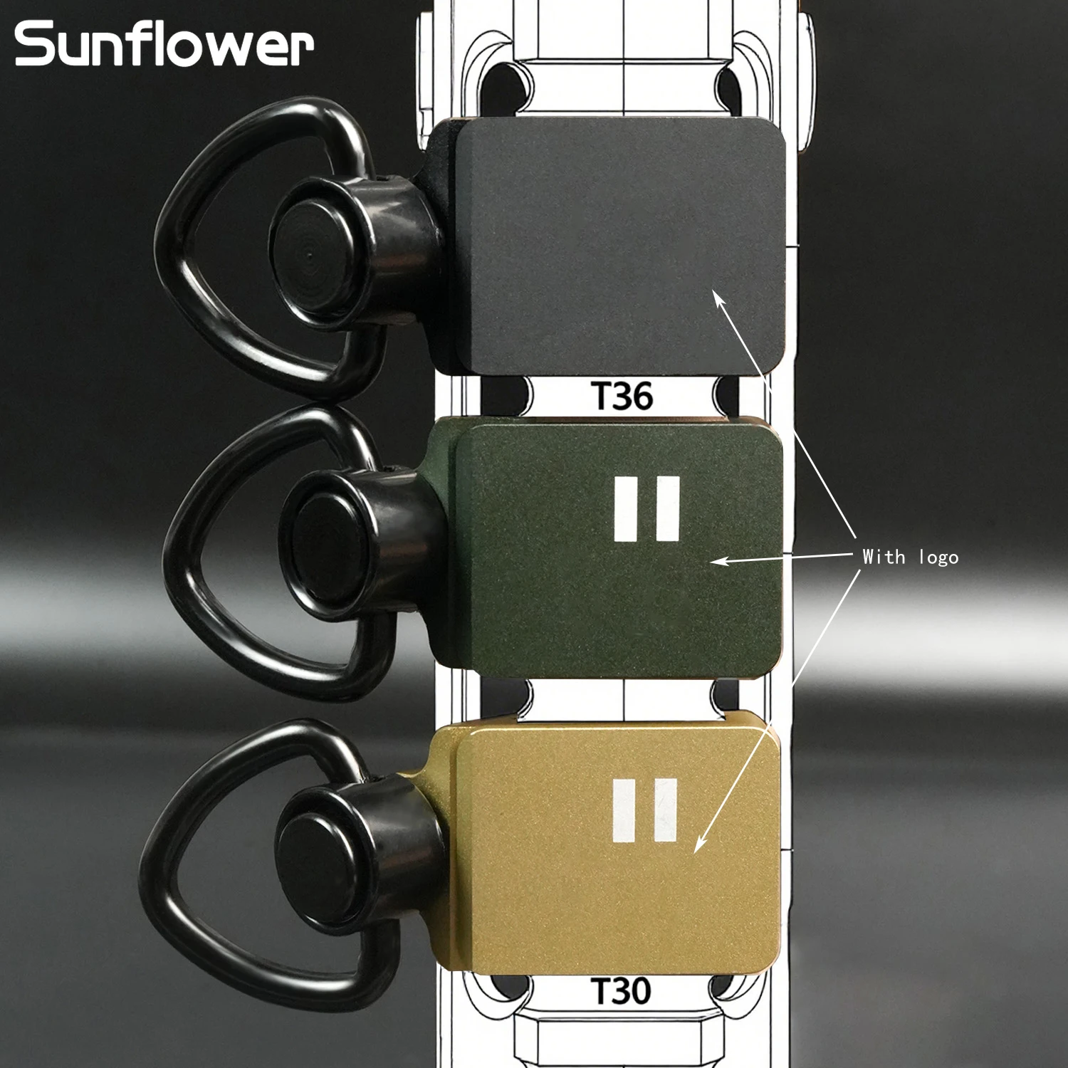 Base de montaje de Metal táctica QD Sling Mount, adaptador QD, Base de eslingas de liberación rápida para riel de 20MM, accesorios de caza al aire libre - imagen 4