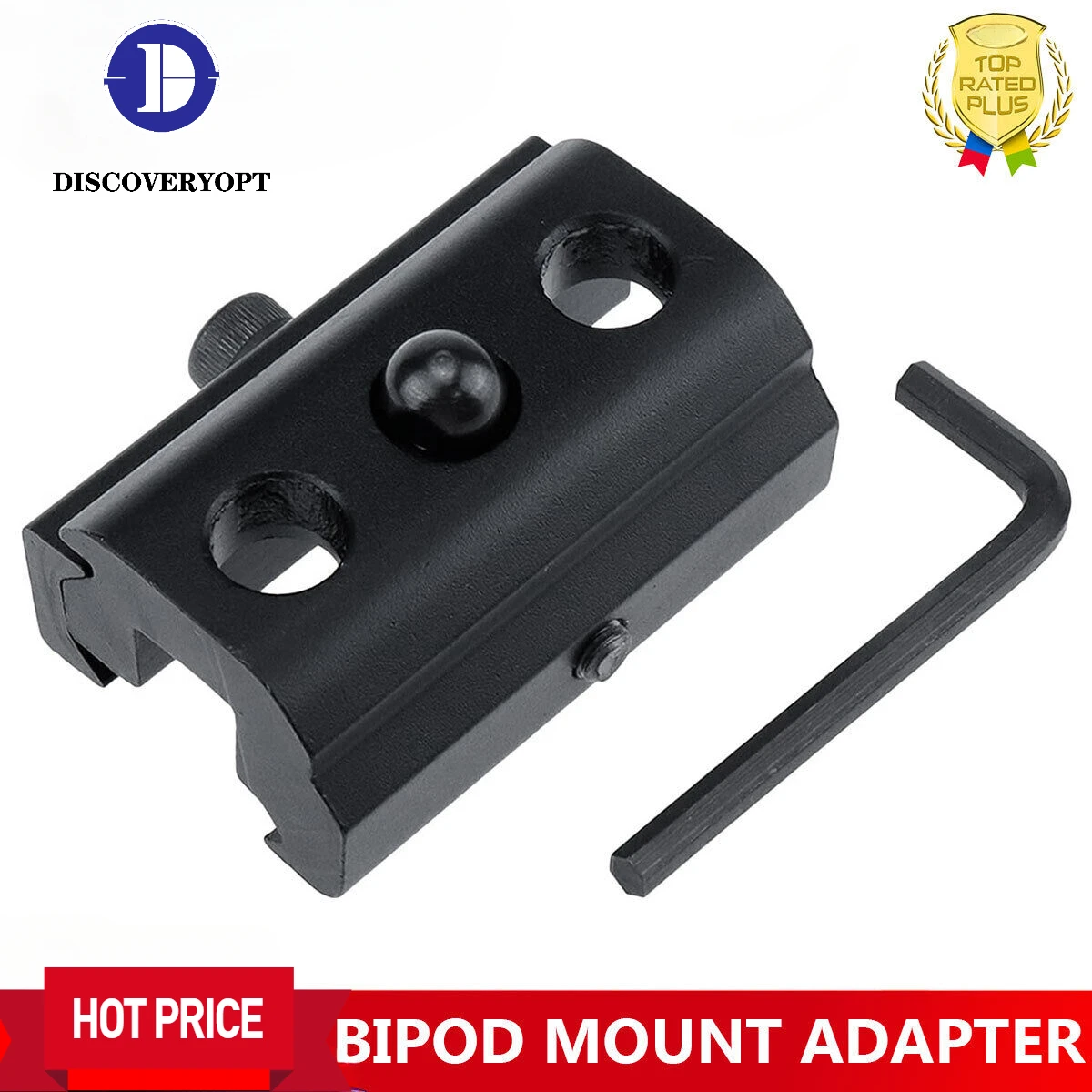 DISCOVERY Perno giratorio de eslinga de bípode a soporte adaptador de riel Picatinny Weaver - Aluminio