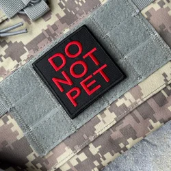 Parche táctico bordado con velcro para casco militar No acariciar