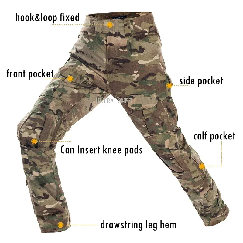 Trajes tácticos para Paintball al aire libre, ropa para hombre, uniforme de caza, camisas de camuflaje, pantalones Cargo, traje Ghillie resistente al desgaste - imagen 5