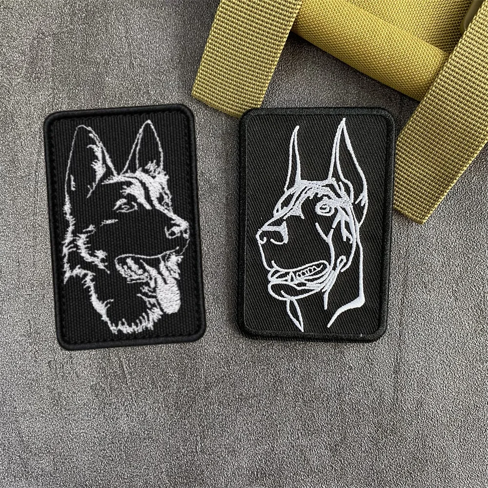 Parches bordados de pastor Du Binquan para perros, accesorios para perros, mochila táctica, pegatinas de gancho y bucle - imagen 2