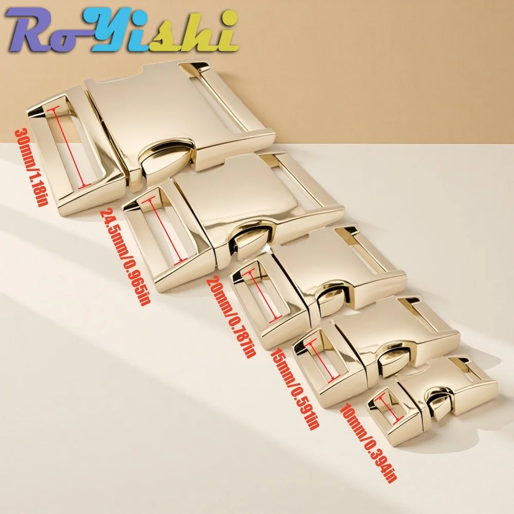 4 unids/pack hebilla de Metal de liberación lateral para pulsera de Paracord Collar de perro y gato costura DIY bolsa equipaje accesorios de mochila al aire libre - imagen 3