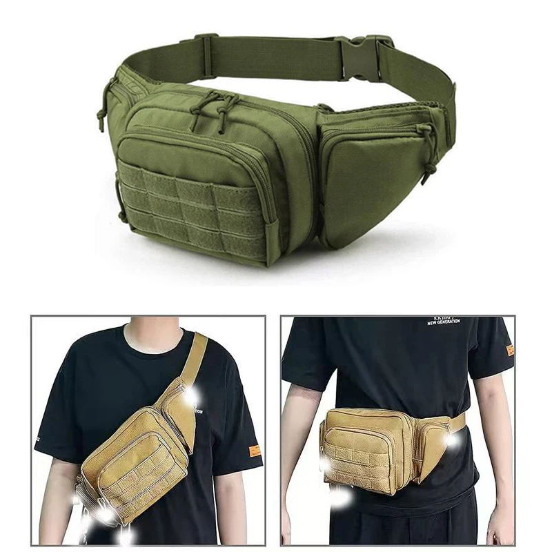 Riñonera de tiro para adiestramiento al aire libre, bolsa de pecho, tácticas militares, funda de cuero para pistola de caza, bolsa de batalla para pistola de aire, riñonera deportiva - imagen 3