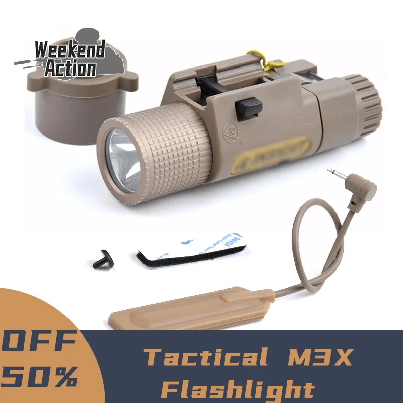 WADSN-pantalla de lámpara de filtro infrarrojo desmontable, linterna táctica M3X para AR15 HK416 M4 Fit 20mm Picatinny Rail X300 X400 Gun light