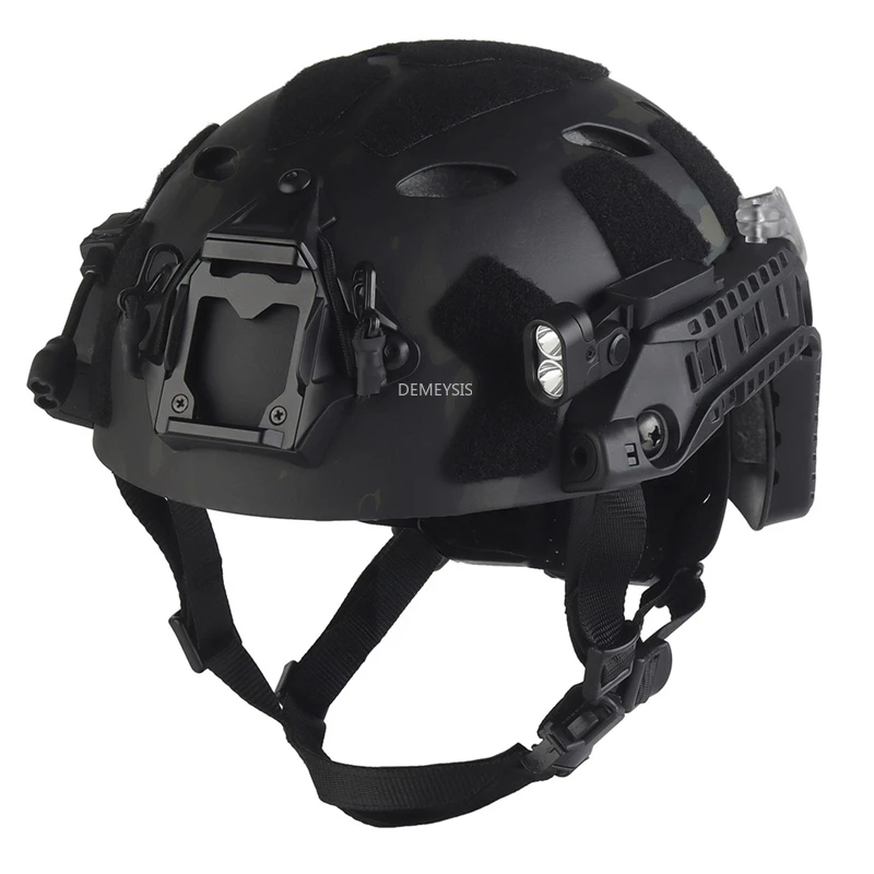 Casco táctico Modular integrado ARC Rail caja de batería con luz de señal caza al aire libre combate tiro Airsoft casco conjunto