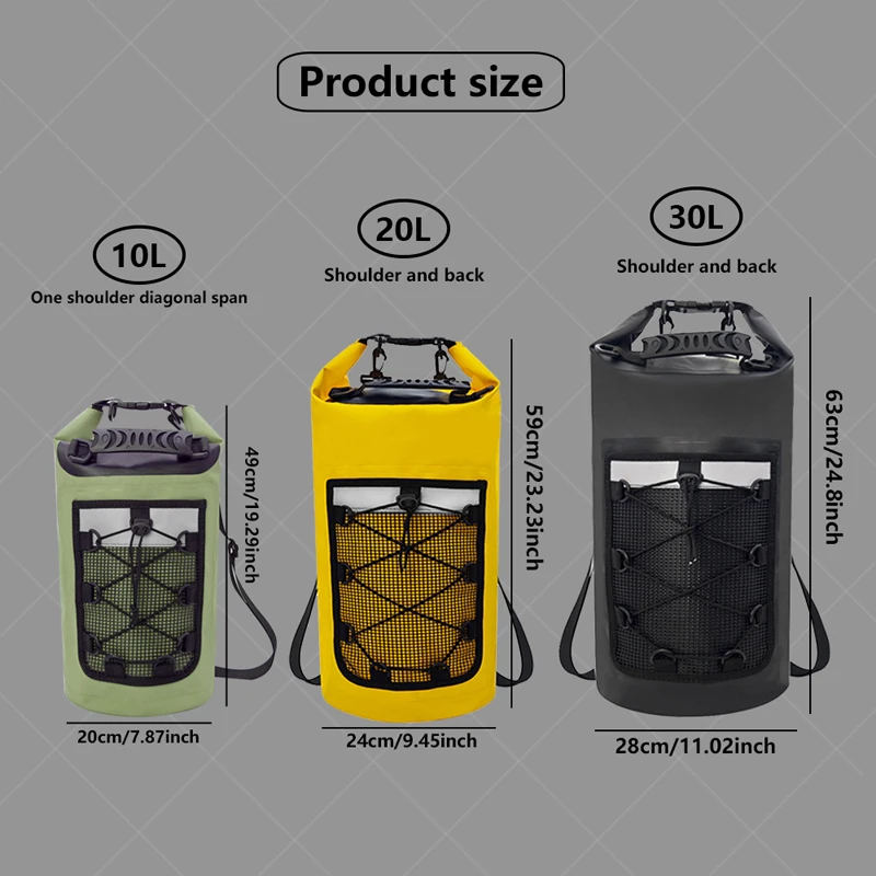 Bolsa de playa para natación, impermeable, para deportes acuáticos al aire libre, Rafting, canotaje, mochila de malla, separación en seco y húmedo, bolsa de juego de agua con cordón - imagen 5