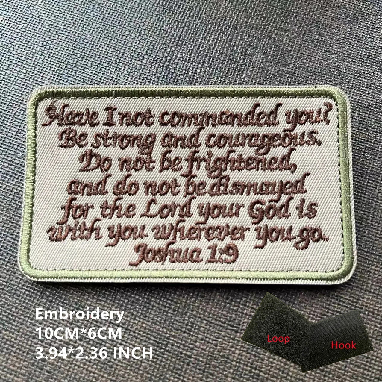 Parche de la Biblia, emblema táctico militar, parches bordados decorativos en Dios, pegatinas de rayas con apliques, gancho, Chevron - imagen 5