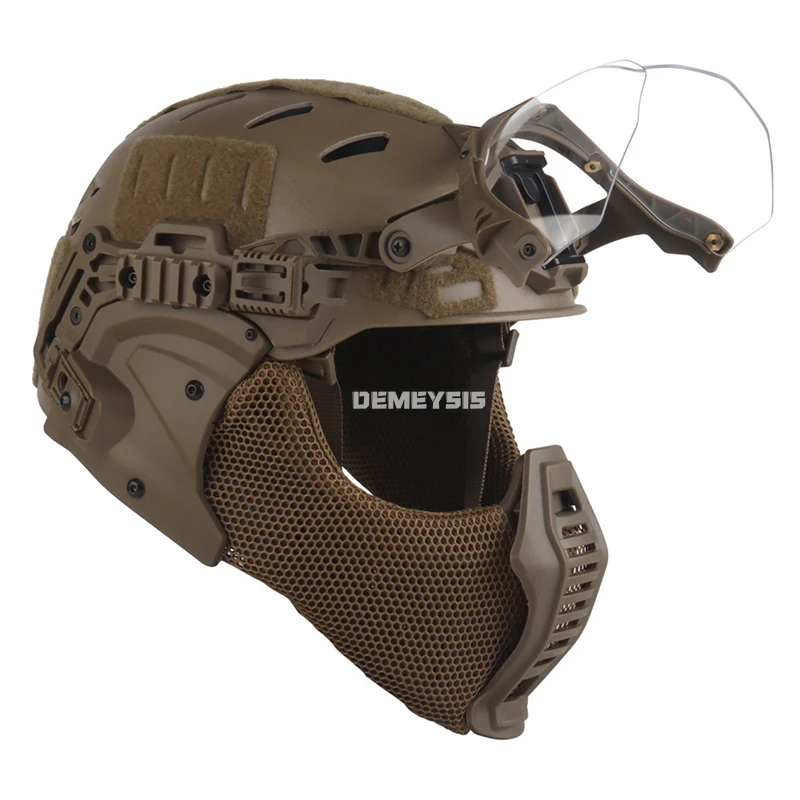 Conjunto de cascos Wendy 3,0 cubiertos, gafas extraíbles, máscara para caza al aire libre, Airsoft, protección completa, casco táctico de tiro - imagen 4