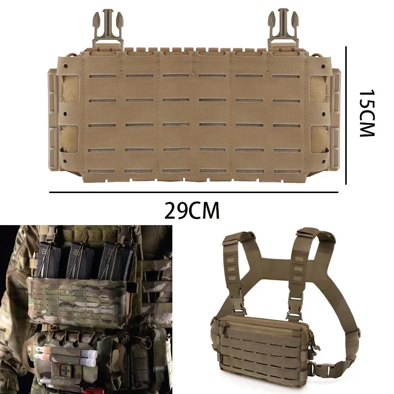 Bolsa táctica M4 AR15 con Clip, bolsa Molle, triple revista ARC V3, bolsas multiusos para Mag, portaplacas de caza con corte láser, Airsoft - imagen 2