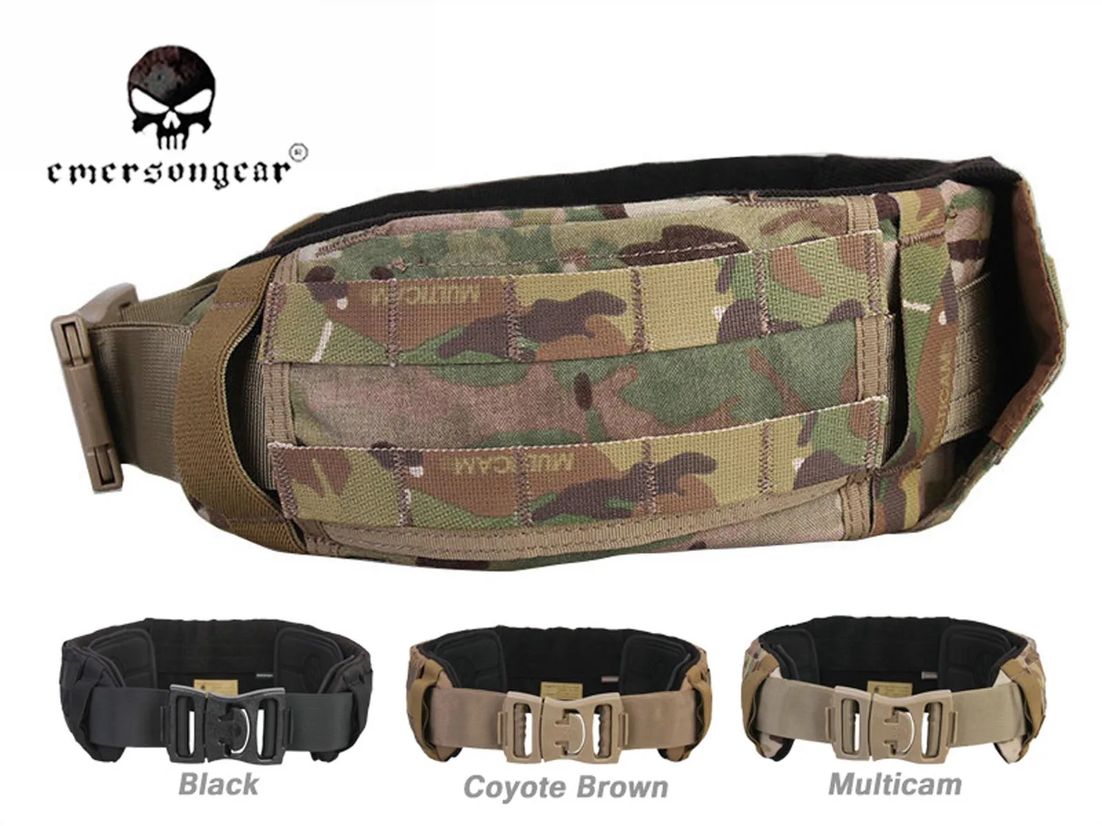 Emersongear AVS cinturón táctico de combate Molle acolchado de perfil bajo EM9295