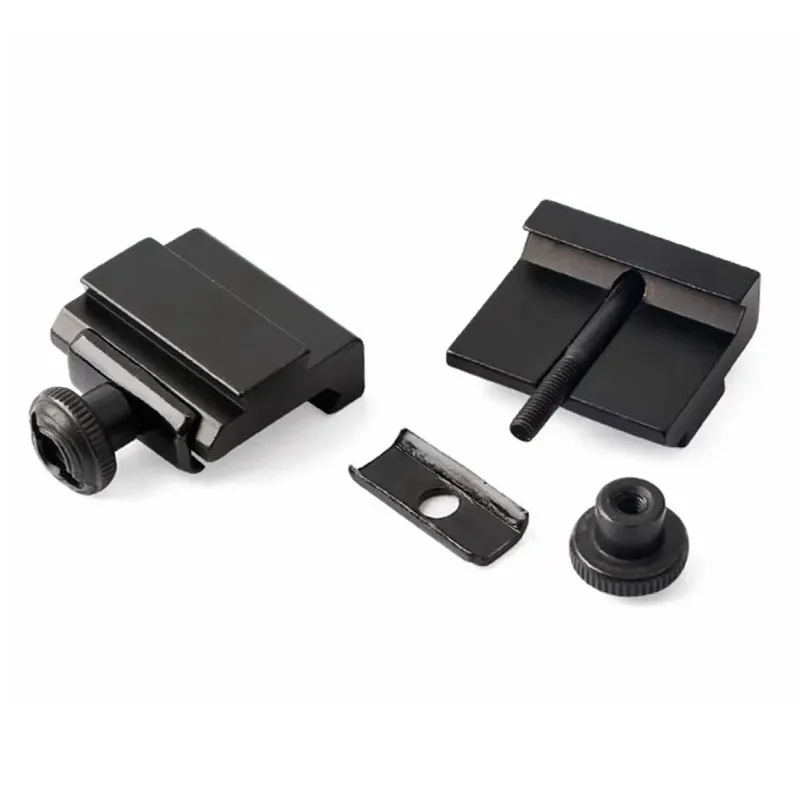 2 uds giro 20mm Weaver Picatinny a herramienta de riel de cola de milano de 11mm adaptador de montaje de alcance de Base táctica accesorios de caza Airsoft - imagen 3