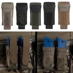 Bolsa táctica Mag de 9MM para Glock 17 19, bolsa MOLLE ajustable con cubierta a prueba de polvo, equipo EDC de caza Airsoft de alta resistencia