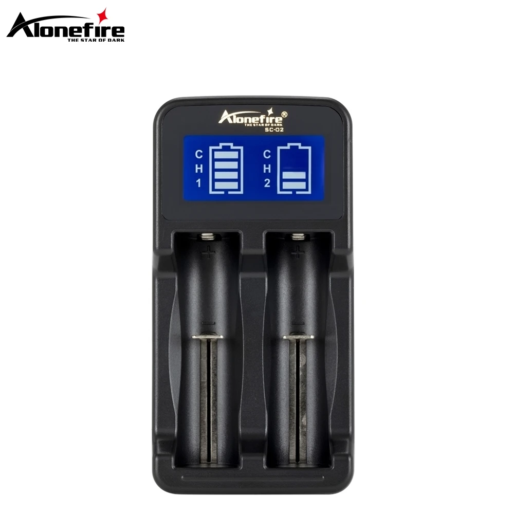 Alonefire-cargador USB LCD 1A/2A, linterna recargable de 3,7 V, cargador de batería de iones de litio para 18650/16340/14500/21700/26650 - imagen 5