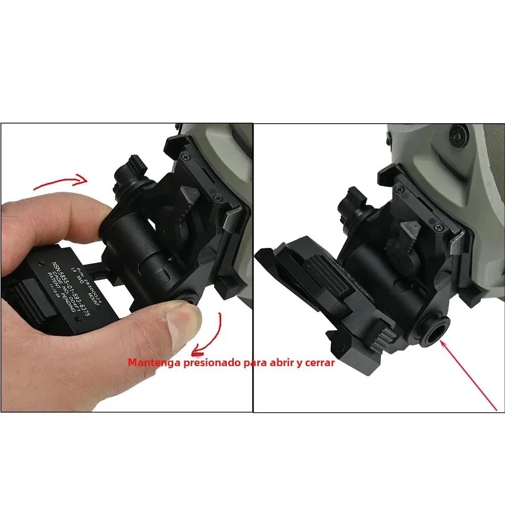 Nuevos accesorios para casco en Metal CNC L4G24 Nvg montaje de aluminio apto para Ops Core Shroud Fast Wendy casco Mich Mount - imagen 5