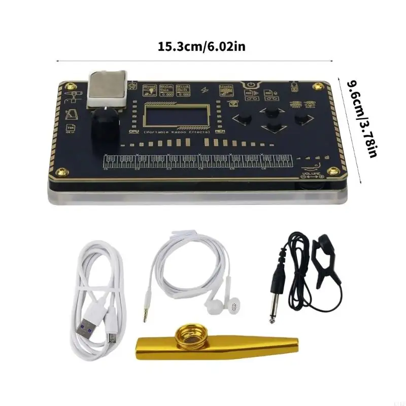 Procesador efectos guitarra Kazoo profesional 24 bits 48 kHz muestreo 60+ sonido K1KF - imagen 3