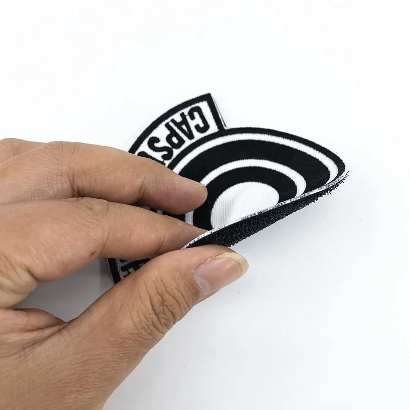 Parches CAPSULE CORP, insignia táctica militar bordada de alta calidad, brazalete con gancho, palo 3D en chaqueta, mochila - imagen 4