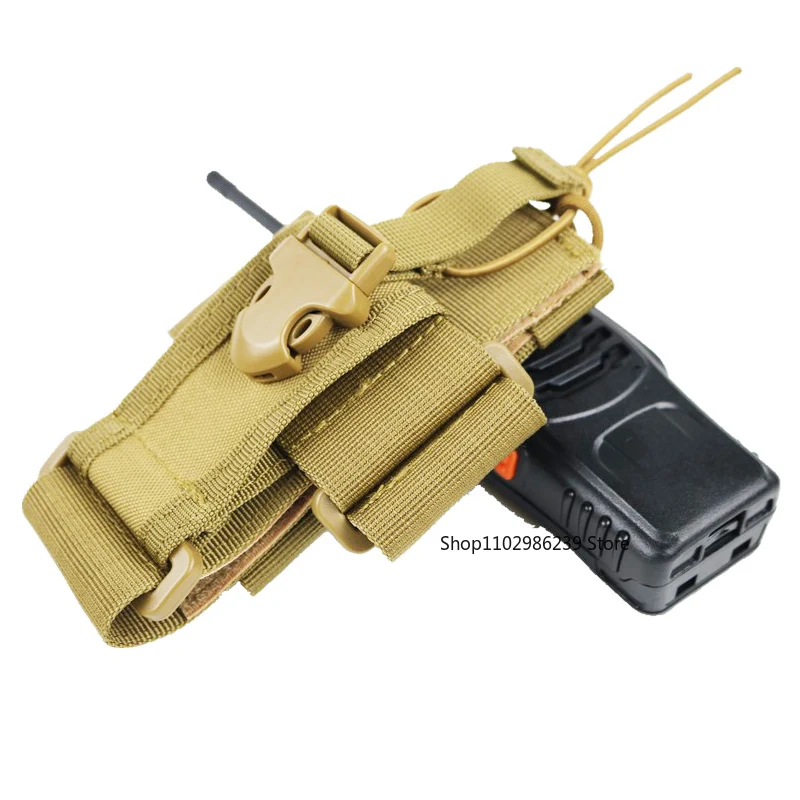 Bolsa de Radio táctica Molle, soporte ajustable para Walkie Talkie, bolsa colgante para interfono de caza, soporte para botella de agua para deportes al aire libre - imagen 5