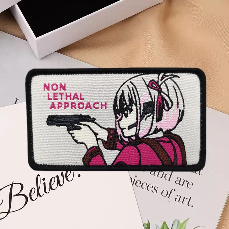 Hermosos soldados alrededor de Anime parche de impresión gancho y bucle insignia de moral táctica mochila militar parches adhesivos para ropa - imagen 2