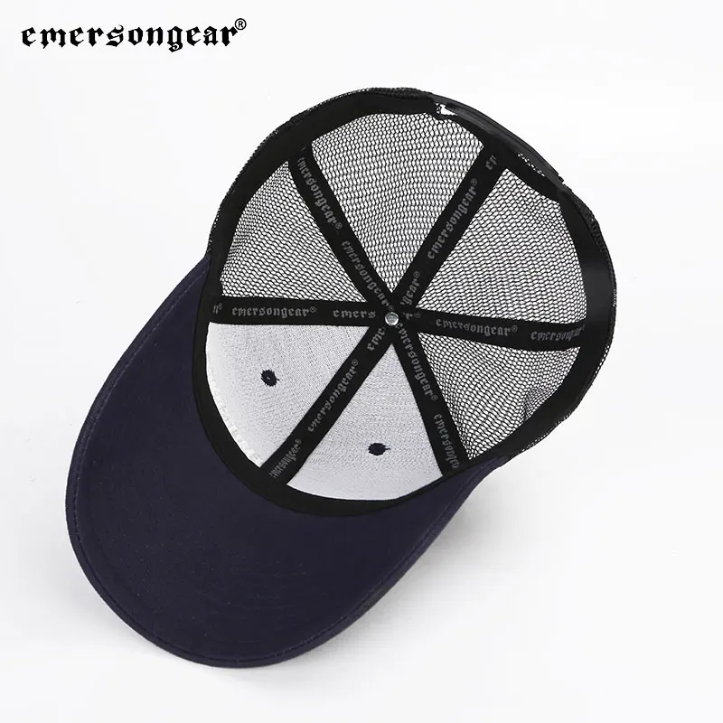 Emersongear etiqueta azul gorra de béisbol con ventilación táctica gorras de pesca caza al aire libre Airsoft senderismo gorra Snapback protección solar - imagen 3