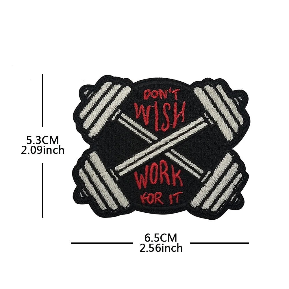 Insignia de moral de la serie Fitness, pesca divertida, eso es mi parches bordados de gancho y bucle para ropa, accesorios militares, brazalete - imagen 3