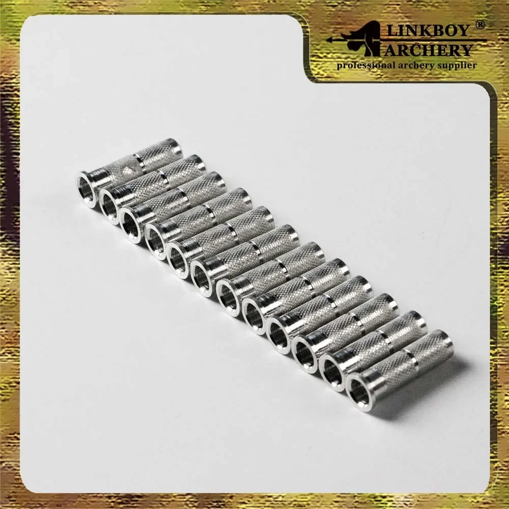 Inserto de aluminio para flecha ID6.2mm OD7.1/7.2/7.3/7.4/7.55/7.6/7.9mm ejes de flecha para caza con arco compuesto 30 Uds - imagen 2