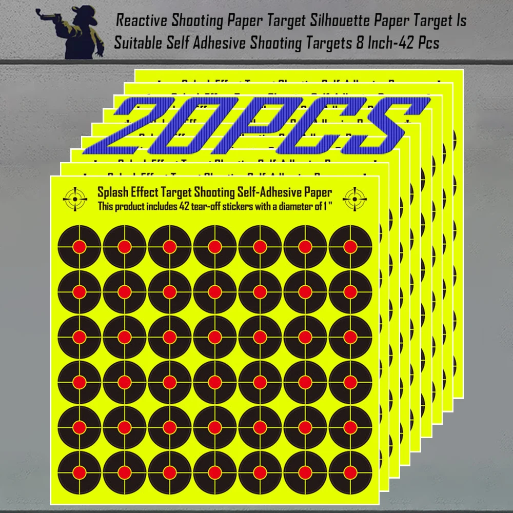 JOAXOR Papel reactivo para tiro, dianas autoadhesivas - imagen 4