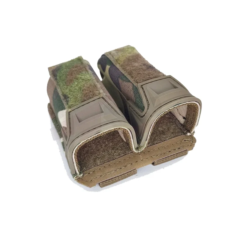 Bolsa doble Mag Airsoft, portador de placa táctica, bolsa para revistas de 9mm, bolsa MOLLE de liberación rápida para caza, equipo de funda - imagen 5