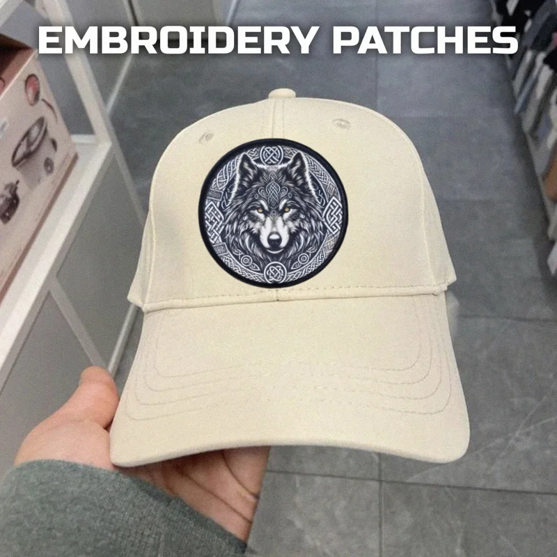 Parche con estampado de lobo militar, chaleco táctico, sombreros con gancho y bucle, insignia de moral, mochila, pegatinas decorativas, parches para brazalete para ropa - imagen 5