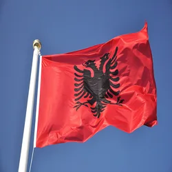 Bandera nacional de Albania para exterior, resistente y duradera
