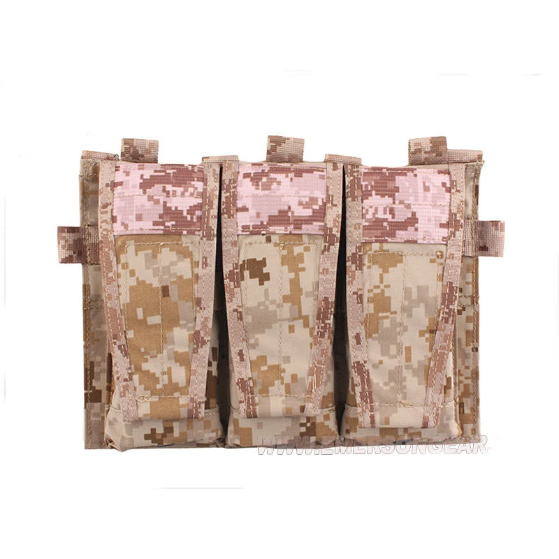 Emersongear-bolsa táctica Triple para revistas, solapa desmontable 556 223, gancho, bolsa Mag, bolsillo, equipo de combate de caza Airsoft, nailon - imagen 4