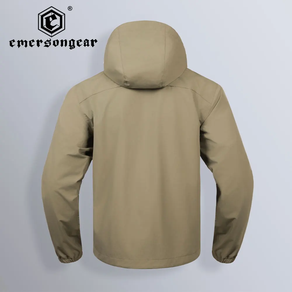 Emersongear-Chaqueta impermeable táctica, impermeable transpirable a prueba de viento, capucha de almacenamiento y parche moral para caza militar al aire libre - imagen 2