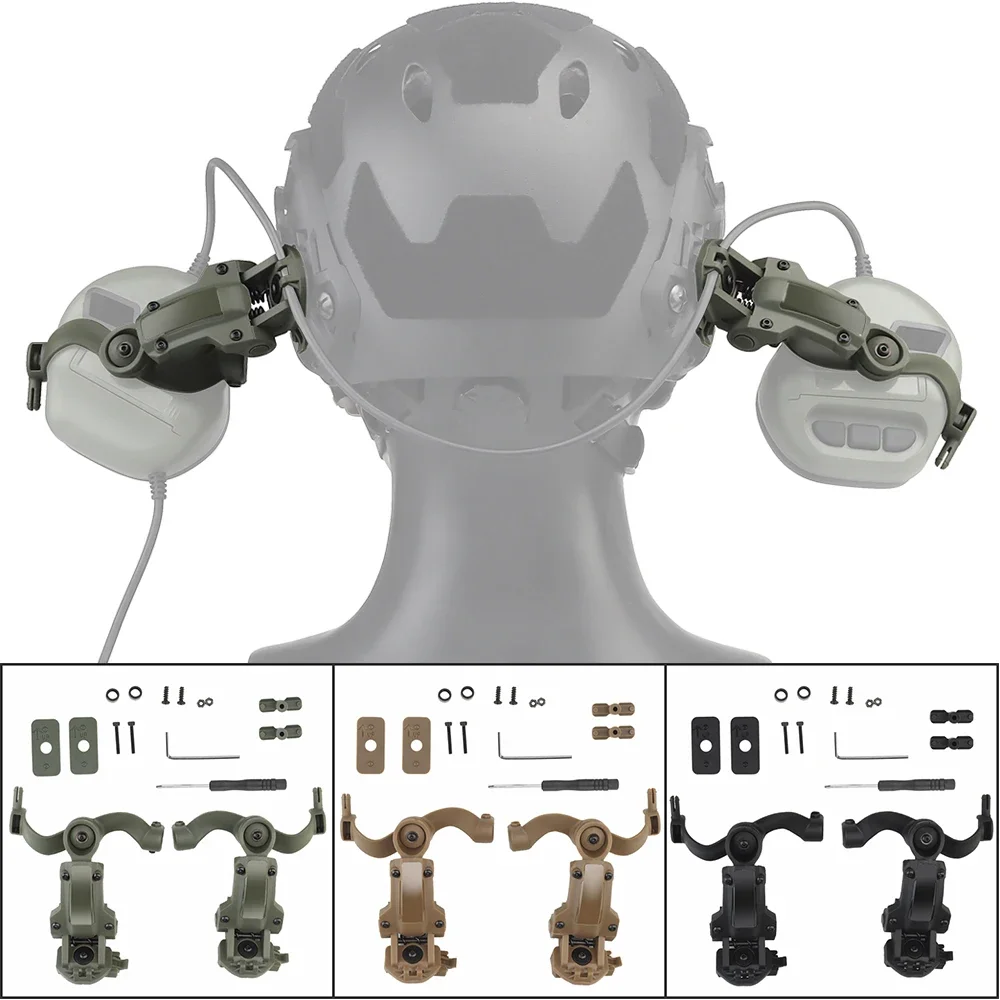 Adaptador de Casco Táctico, Soporte para Auriculares, Suspensión de Riel para Casco Táctico FAST WENDY, para Auriculares de Caza, Soporte para Auriculares - imagen 2