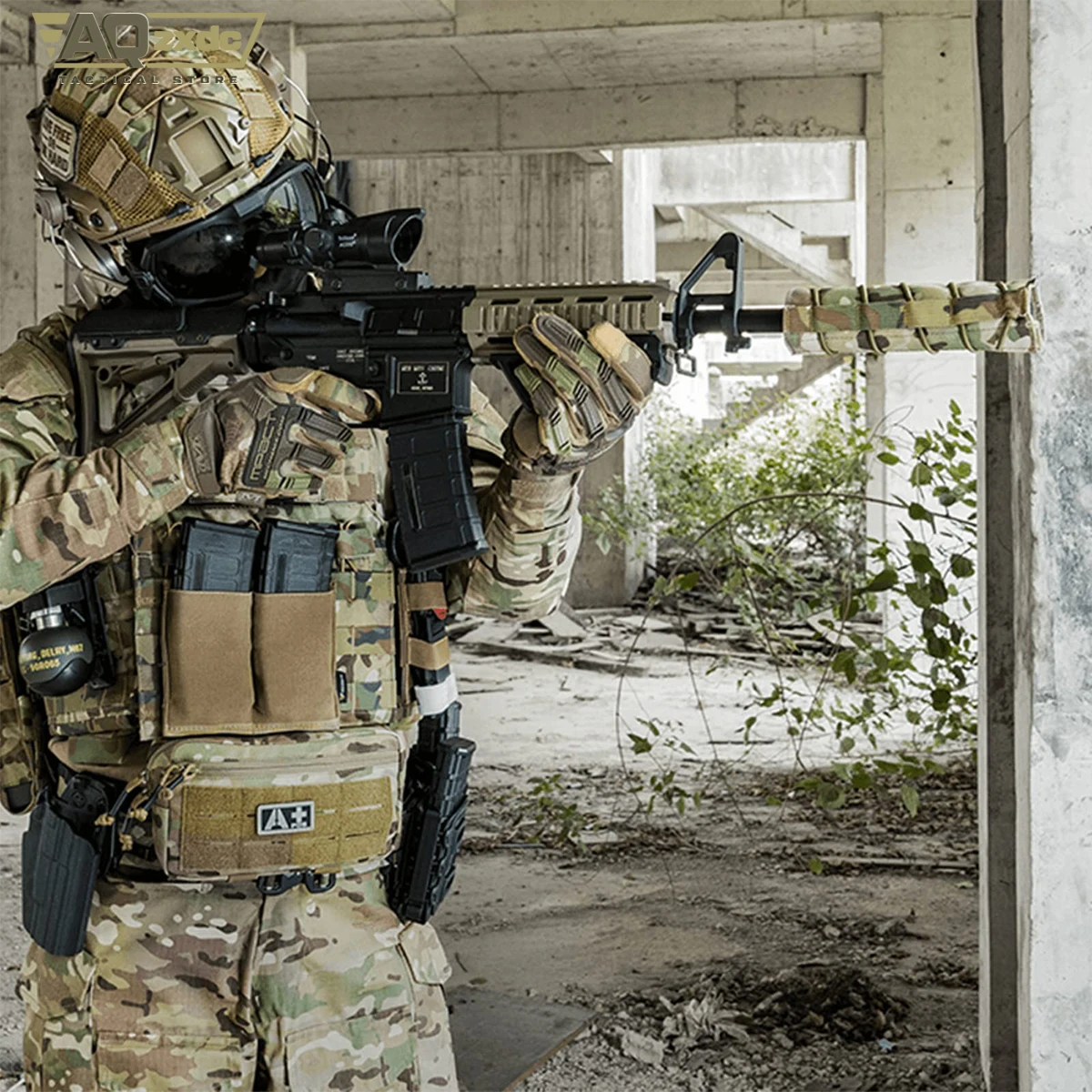 AQzxdc-cubierta táctica para supresor de 8,6 pulgadas, funda protectora para Airsoft, silenciador militar, cubierta de liberación rápida - imagen 2