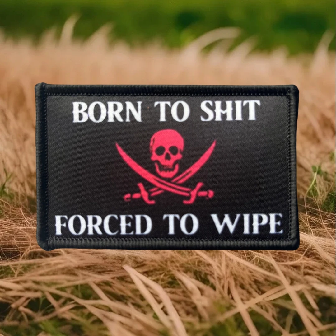 Parches de insignia de moral de esqueleto táctico forzado de limpiar, brazalete del ejército militar, pegatina de mochila con gancho y bucle impreso para ropa - imagen 2