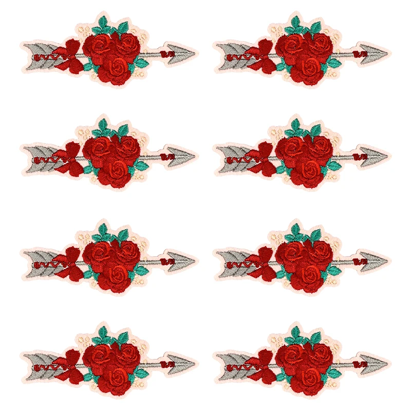 Parche bordado de dibujos animados de la serie rosa, 10 Uds., gran oferta, en chaquetas, mochila, calcomanía rosa DIY, cuenta de mano, parches para planchar para ropa - imagen 3