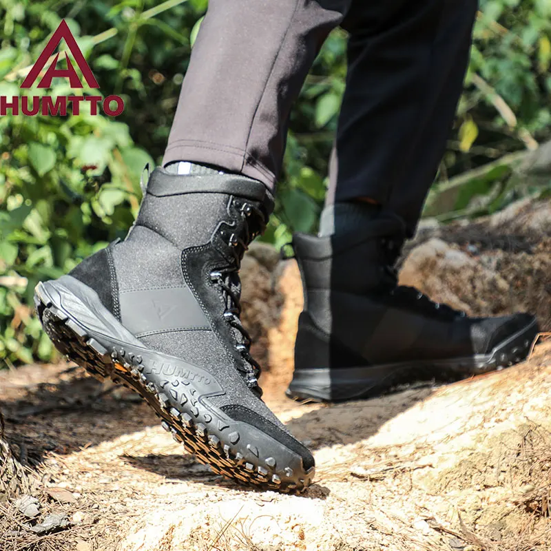 HUMTTO-zapatos de senderismo al aire libre para hombre, botas de caza impermeables, botines tácticos de combate en el desierto, botas de trekking - imagen 3